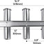 Soporte pared caña pescar acero inox 4 tubos vertical lancha yate