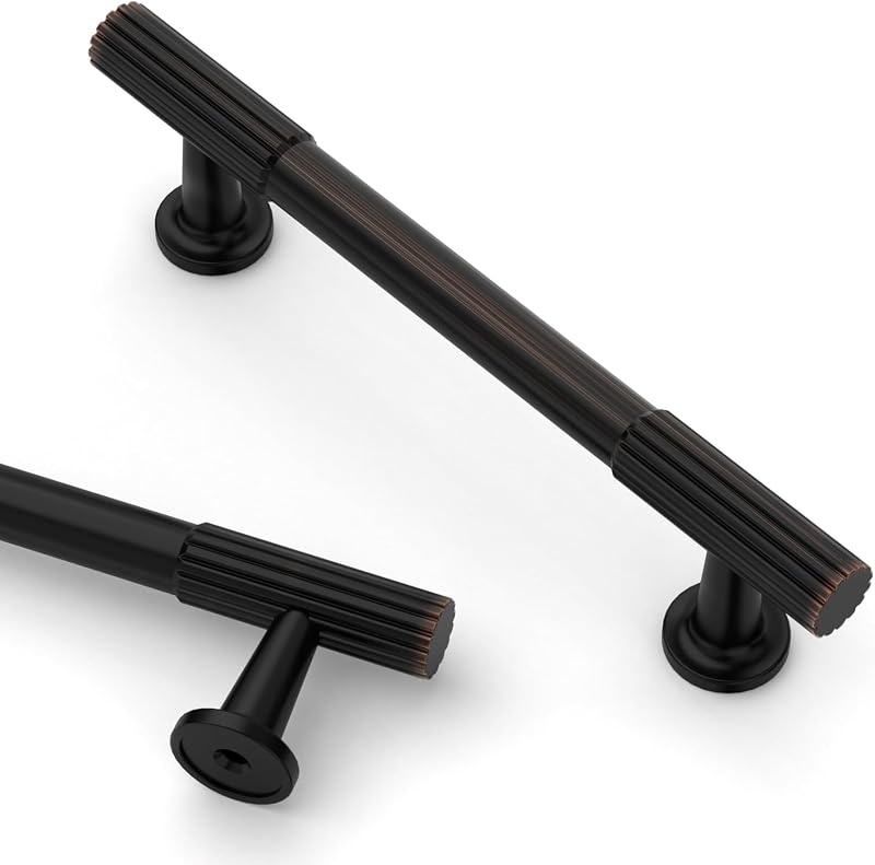 10 Tiradores Bronce Aceitado 3pulg para Gabinetes Cocina