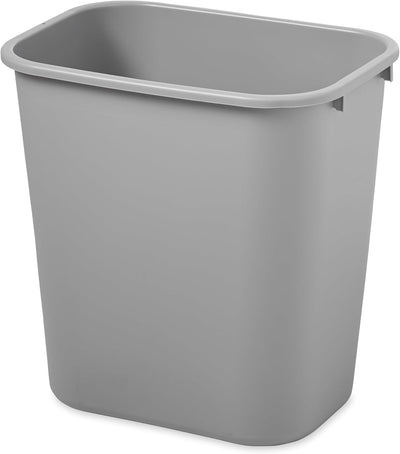 Basurero resina plástico 7gal gris para dormitorio oficina