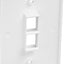 Placa pared 2 puertos color blanco