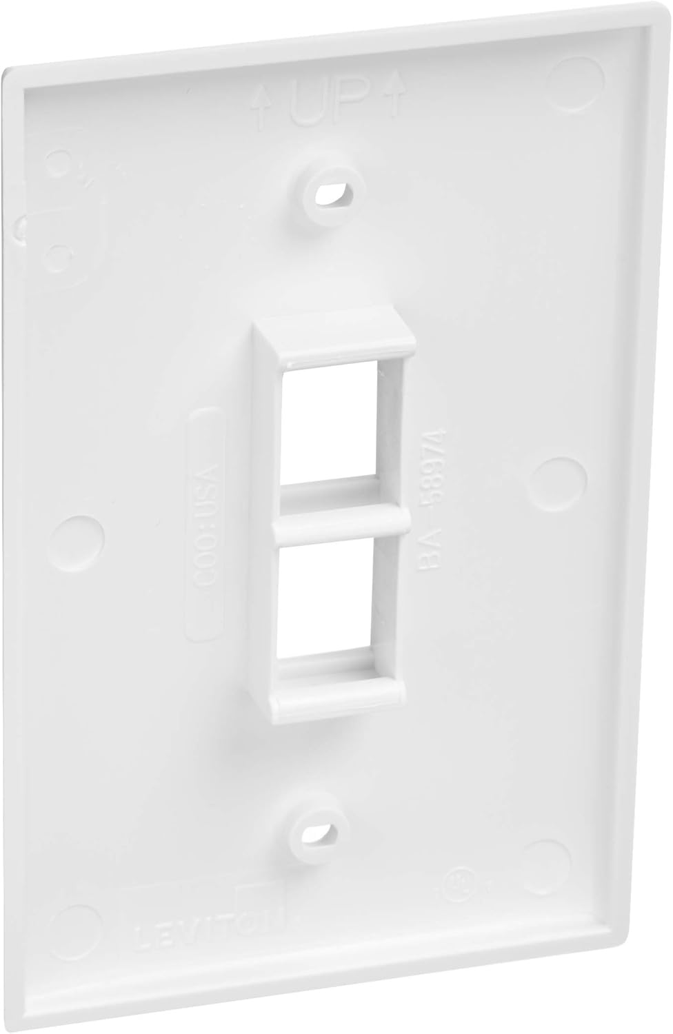 Placa pared 2 puertos color blanco