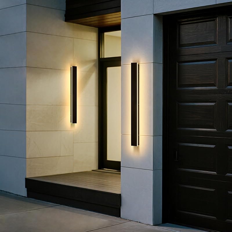 2 Luces Pared Exteriores 31" LED IP65 Modernas 3000K