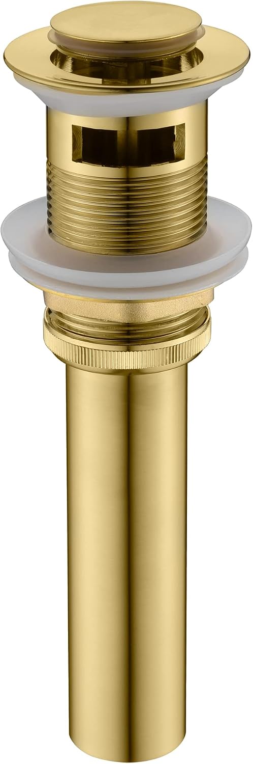 Tapón drenaje baño latón cepillado oro desbordamiento