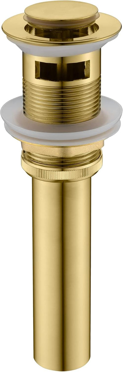 Tapón drenaje baño latón cepillado oro desbordamiento