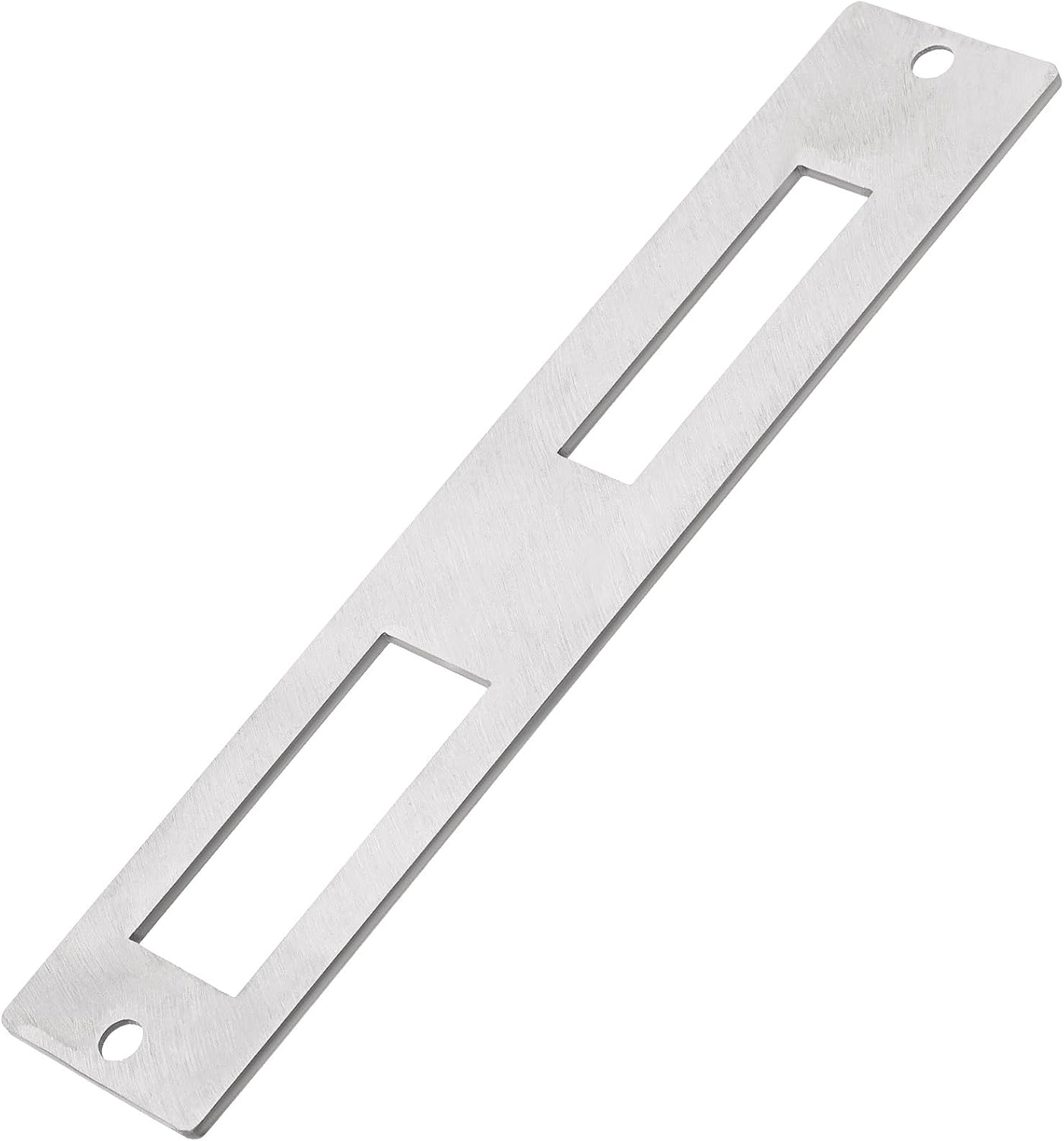 Placa plana acero inox 6.772x1.327pulg para manija puerta y cerrojo