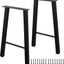Patas metal mesa centro 22pulg set 2 negro