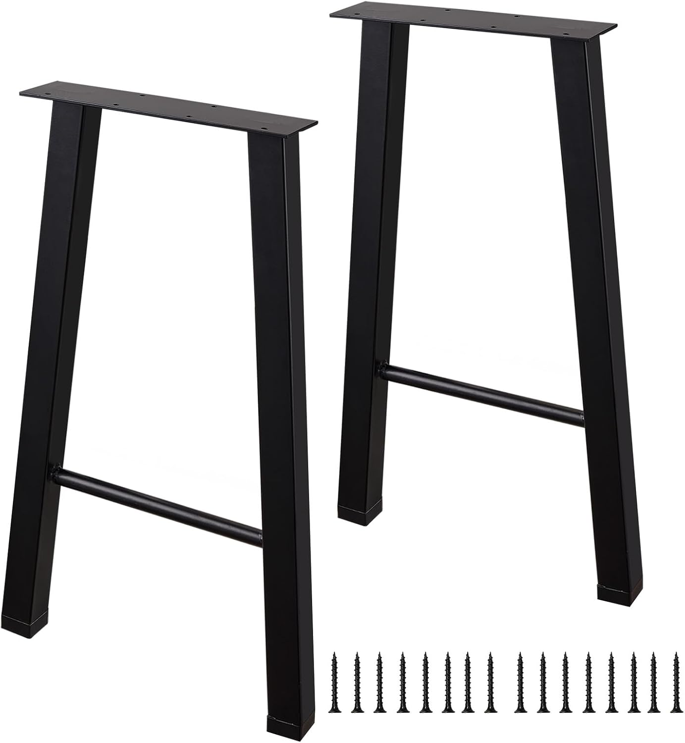 Patas metal mesa centro 22pulg set 2 negro