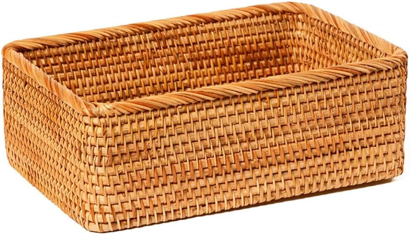 Cesta mimbre rectangular para servir y organizar