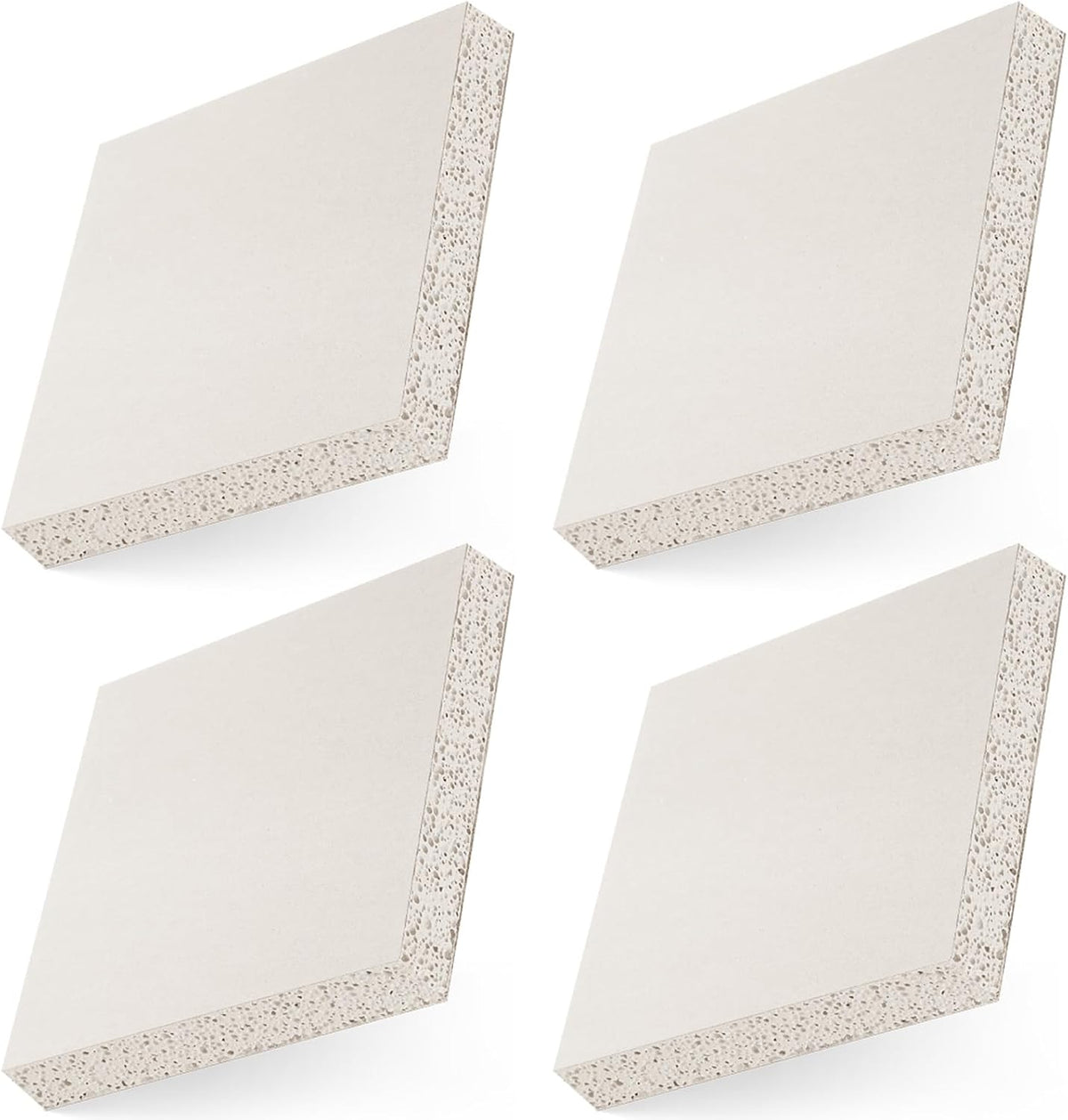 Panel parche yeso para reparar paredes 4 pzas 6x6x1/2