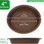 Platillo para plantas 4pulg plástico duradero marrón 3uds