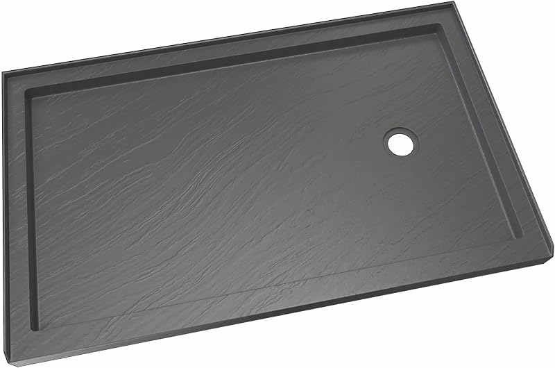 Base ducha drenaje derecho 34x60pulg color gris pizarra