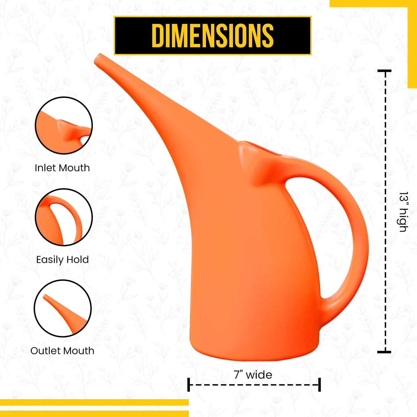 Regadera 1/2gal interior y exterior libre de BPA naranja