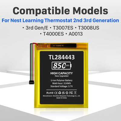 Batería Nest T3007ES T3008US T4000E LiPo