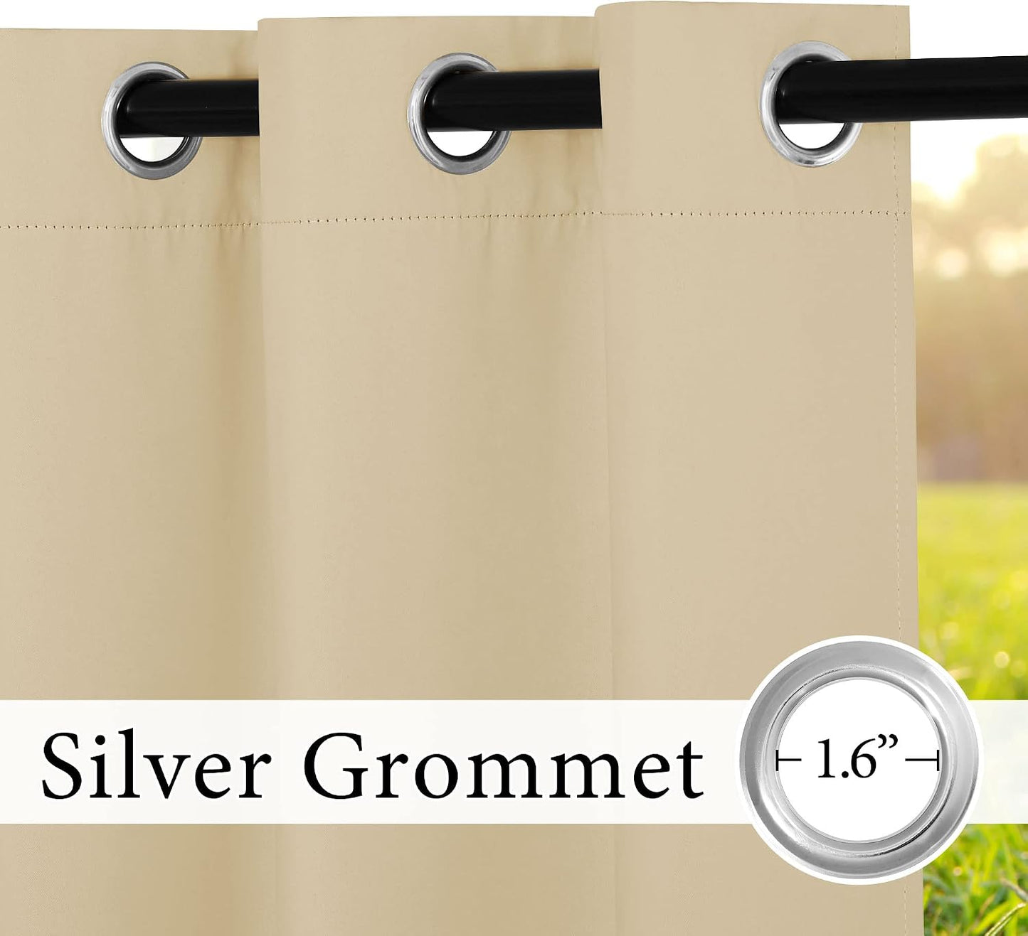 2 Cortinas impermeables exteriores opacas para cenador