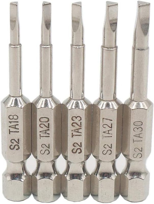 Set 5 puntas destornillador triangular magnéticas acero S2 1/4pulg