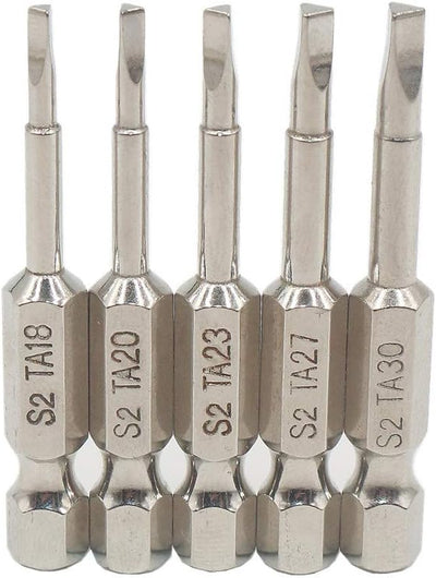 Set 5 puntas destornillador triangular magnéticas acero S2 1/4pulg