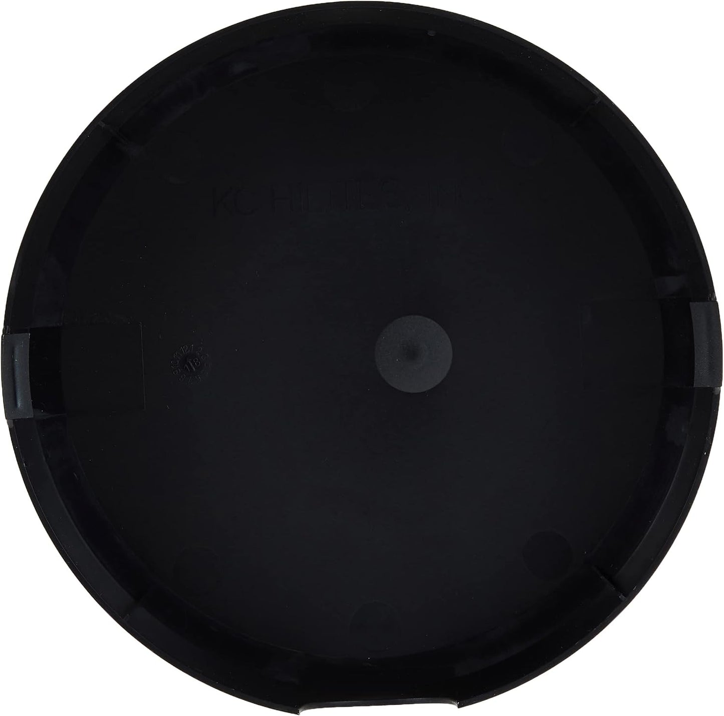 Cubierta plástico negro luz 15.24cm logotipo blanco