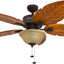 Ventilador techo LED 52pulg aspas madera talladas 50204-01