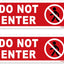 2 Letreros No Entrar Aluminio 9x3" Resistente Intemperie