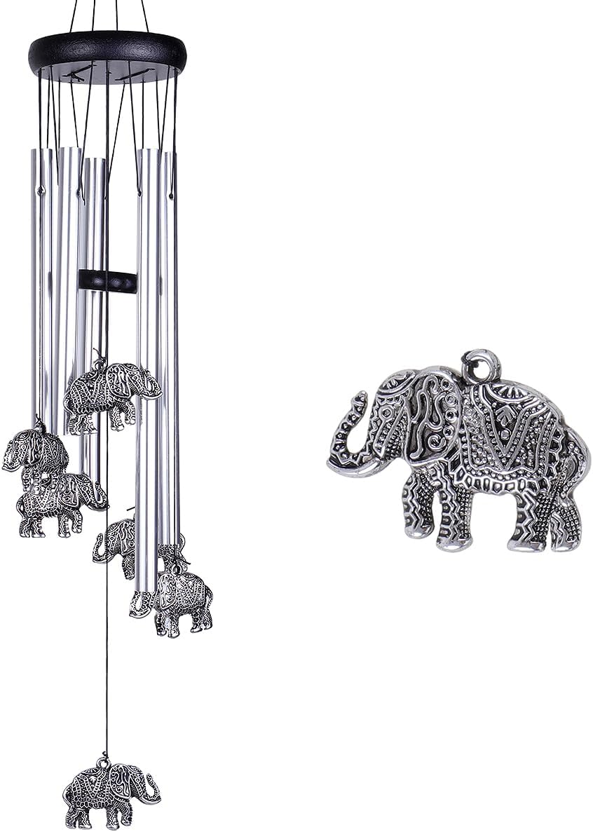 Campanillas de viento elefante 28" decoración hogar Navidad