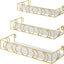 Estantes flotantes oro blanco set 3 decorativos