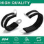 30 abrazaderas cable acero inox 1/8pulg aisladas goma automotriz