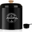 Dispensador perlas aroma lavandería metal negro con tapa