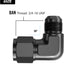 Adaptador 8AN hembra a macho 90 grados aluminio negro