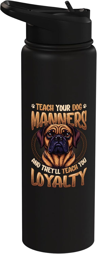 Botella de agua aislada acero inoxidable entrenador de perros