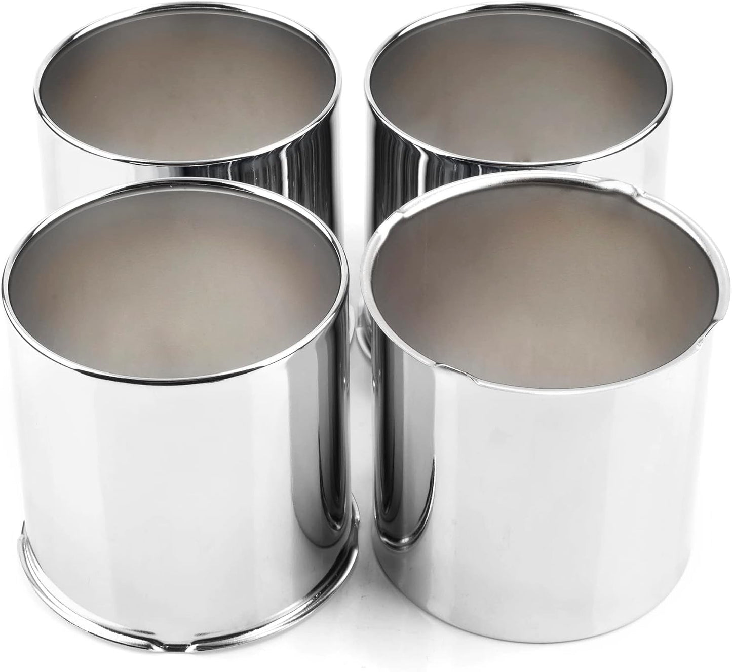 4 Tapas Rueda 4.25pulg Acero Carbono Cromadas
