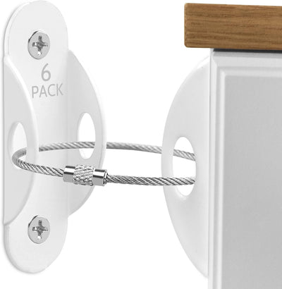 6 Anclajes antipunta para muebles a prueba de bebés