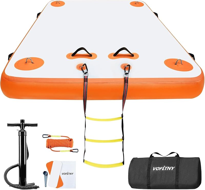 Plataforma flotante inflable antiderrap para lago playa