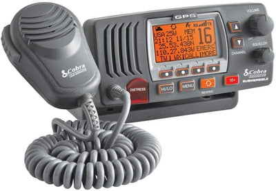 Radio VHF marina fijo con GPS 25W pantalla LCD negro/gris