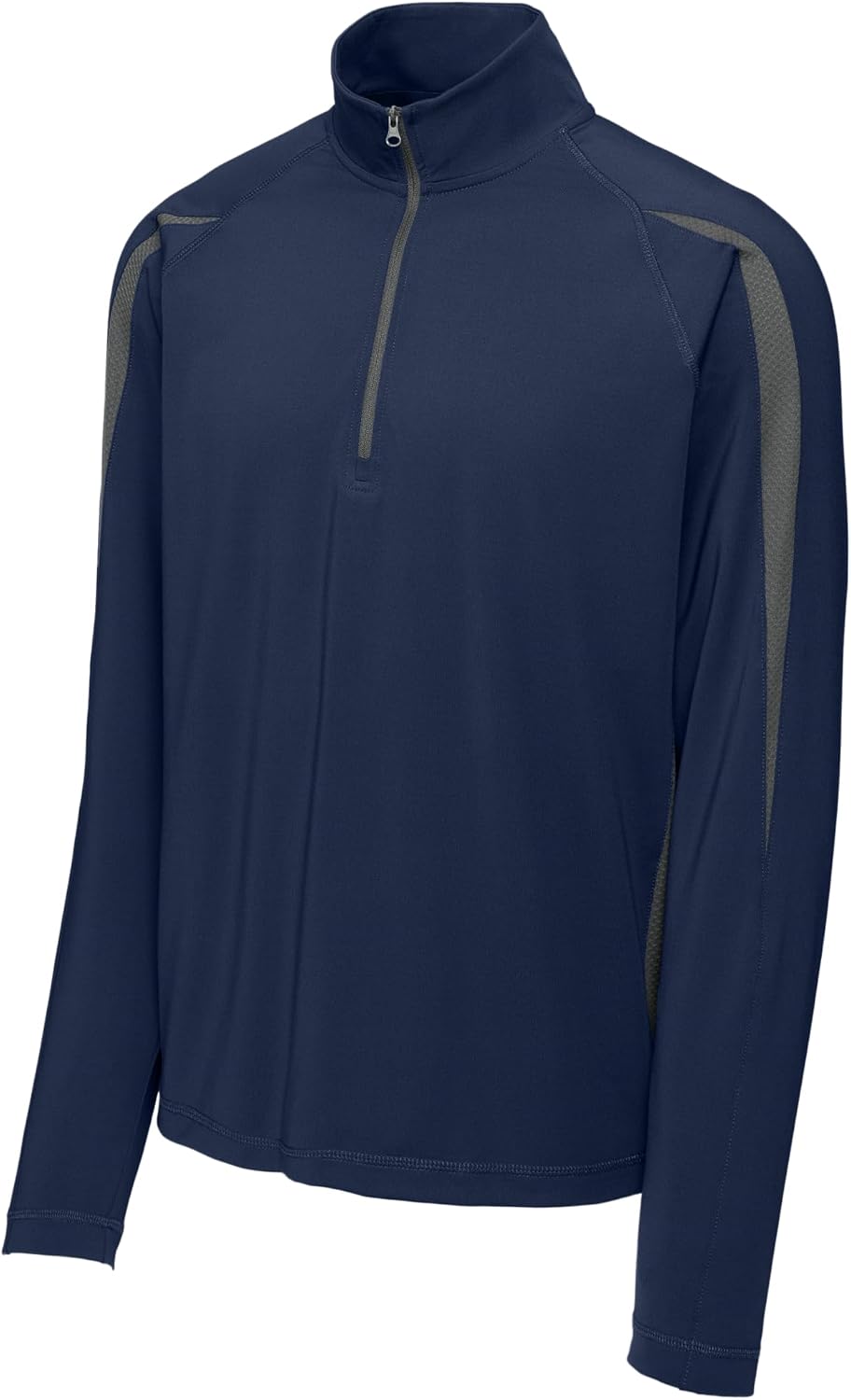 Camiseta 1/2 zip colorblock para hombre