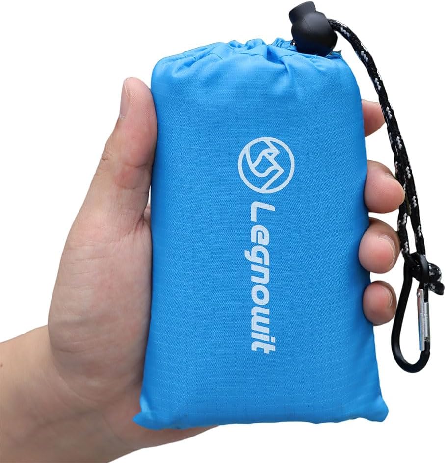 Manta pícnic impermeable 55x39pulg ultraligera azul cielo