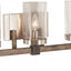 Lámpara pared baño 3 luces 180w gris piedra