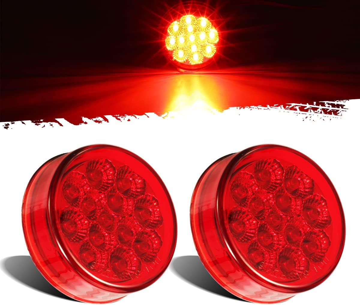 2 Luces LED Redondas 12V para Remolque Camión