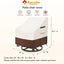 2 Fundas Giratorias Sillas Patio 33x37x38.5pulg Impermeables