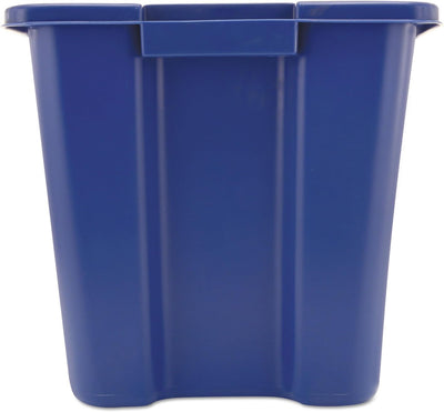Cubo reciclaje apilable 14gal azul interiores exteriores