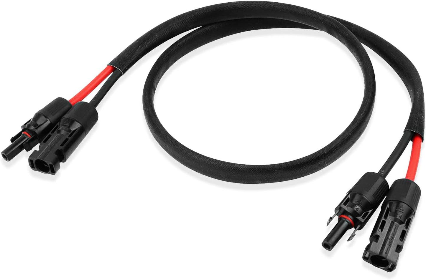 Cable solar 10AWG 3pies con conectores impermeables