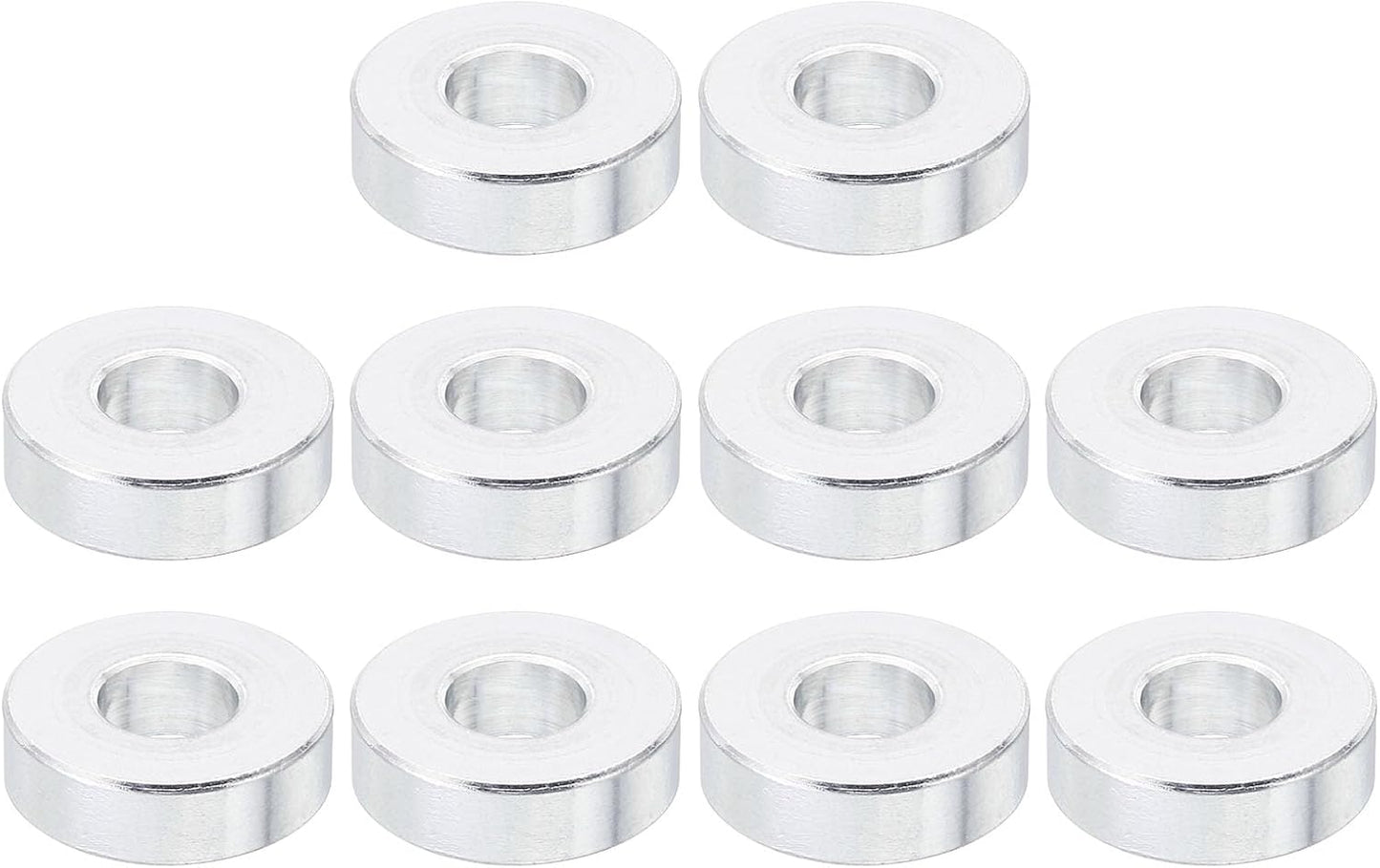 Espaciador aluminio M8 10 Pzas 0.34x0.79pulg