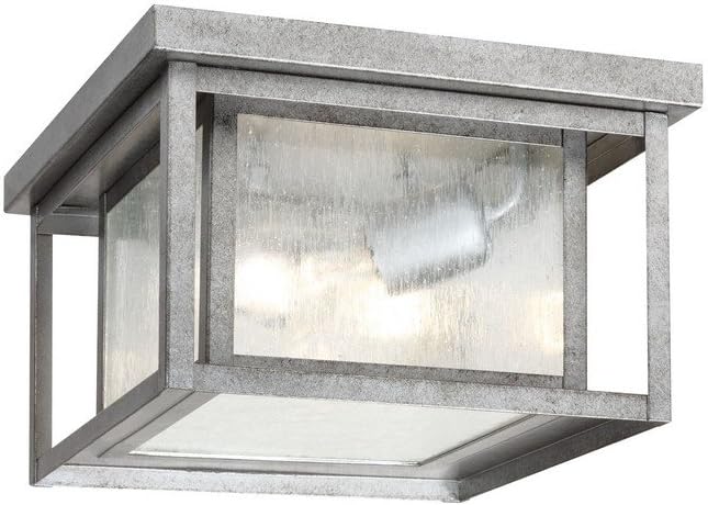 Lámpara colgante techo dos luces acabado peltre