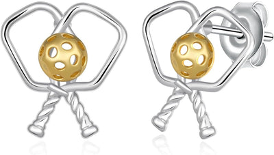 Aretes deportivos S925 plata esterlina para mujeres