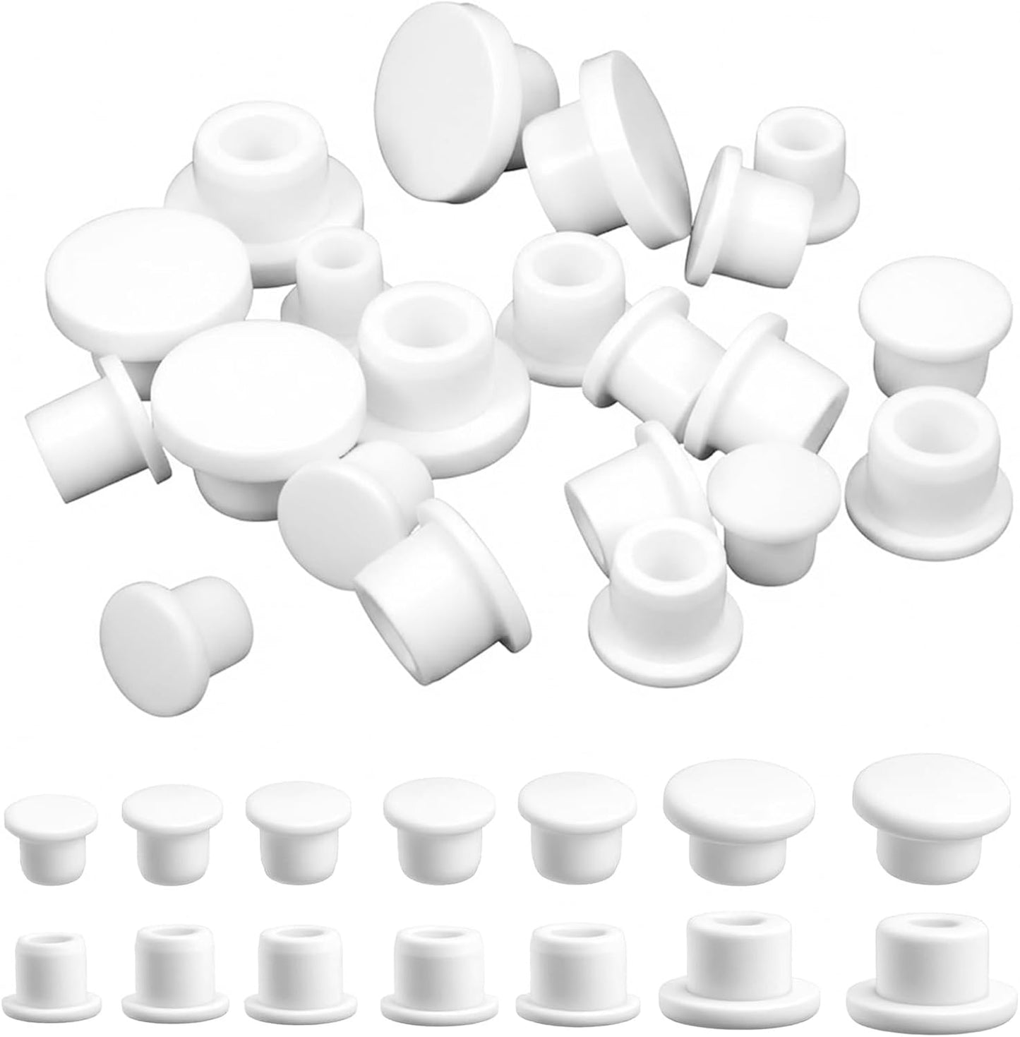 Tapones silicona sal pimienta 21uds redondos transparentes cocina