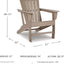Silla Adirondack Sundown Treasure HDPE color marrón claro
