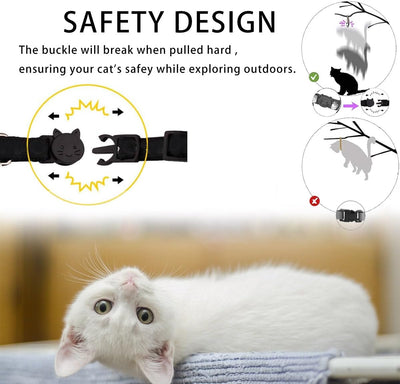 Collar gato con soporte Airtag campana rastreador