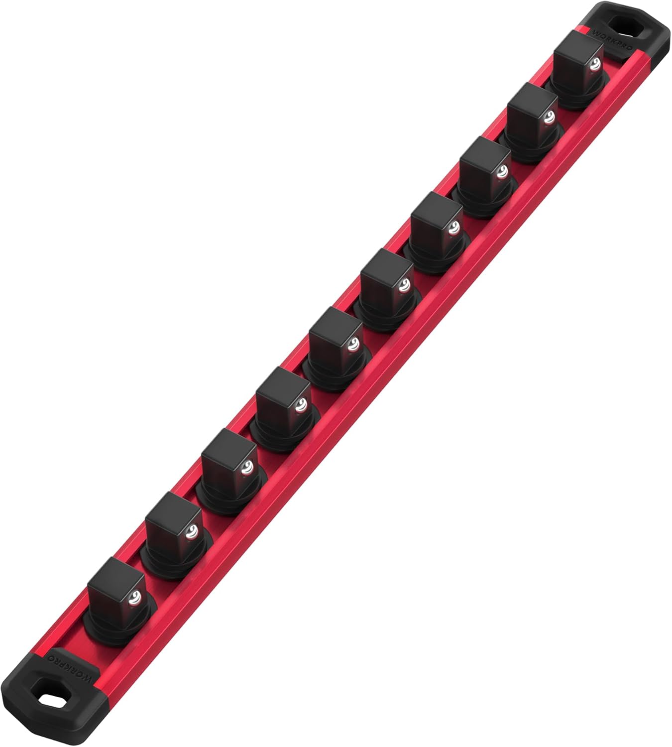 Organizador magnético llaves 3/8pulg aluminio 10 clips