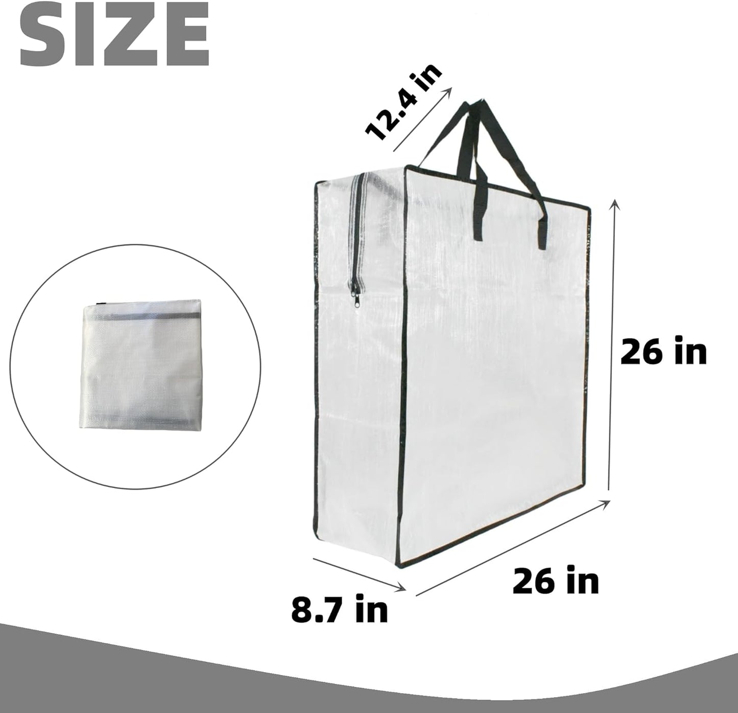 9 bolsas transparentes con cremallera para armario y mudanza