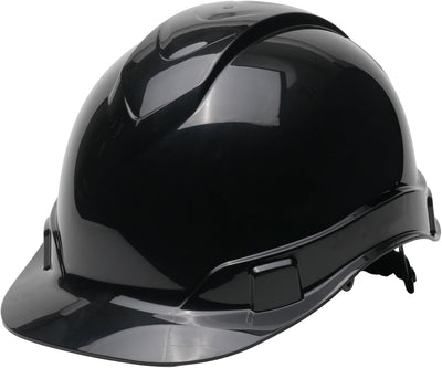 Casco duro Pyramex trinquete 4 puntos color negro