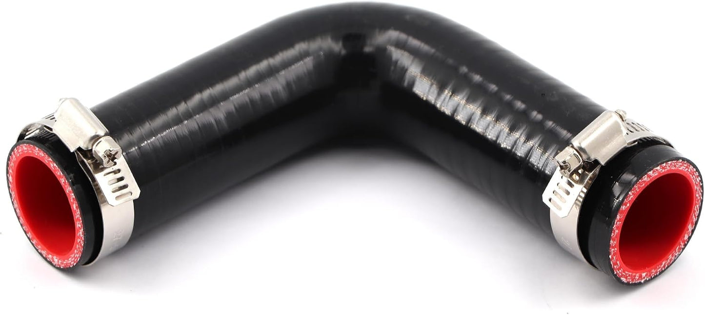 Acoplador codo 90 grados manguera silicona 1 1/4"